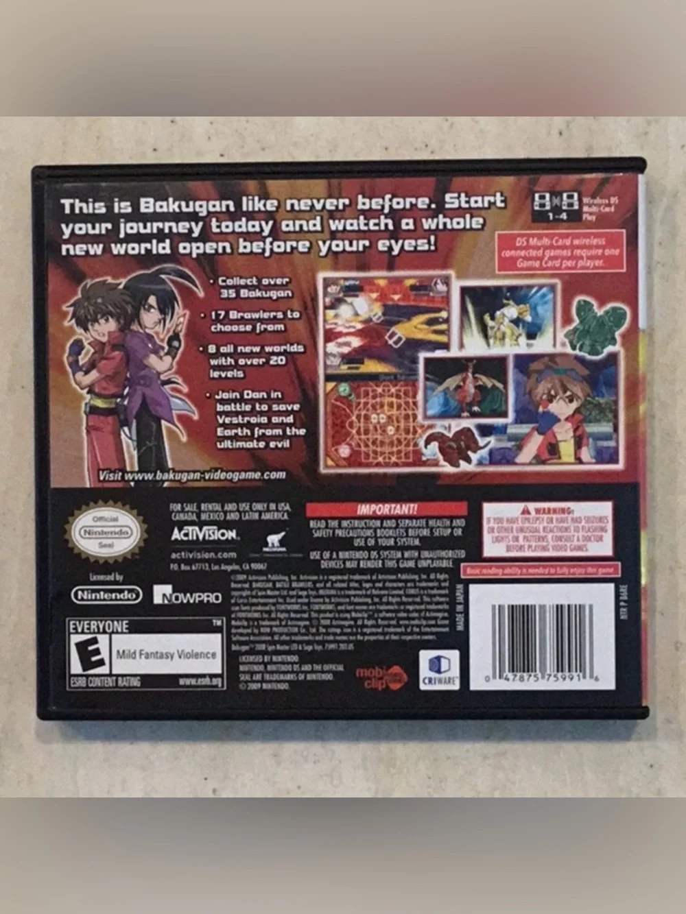 Bakugan Battle Brawlers Nintendo DS Game CIB Tested Working Authentic